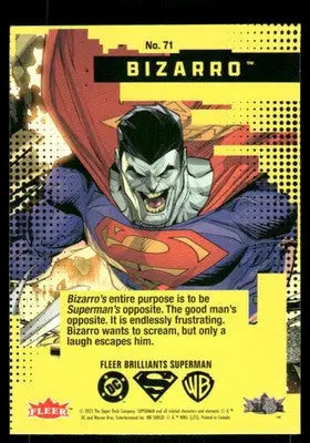 2025 Fleer Brilliants Superman Bizarro #71 - DC Card Single