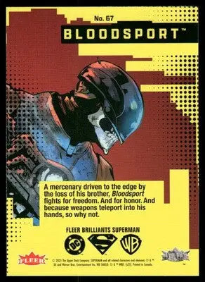 2025 Fleer Brilliants Superman Bloodsport #67 - DC Card Single