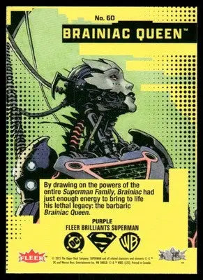 2025 Fleer Brilliants Superman Brainiac Queen Purple #60 - DC Card Single