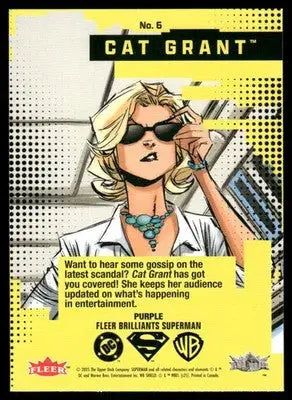 2025 Fleer Brilliants Superman Cat Grant Purple #6 - DC Card Single