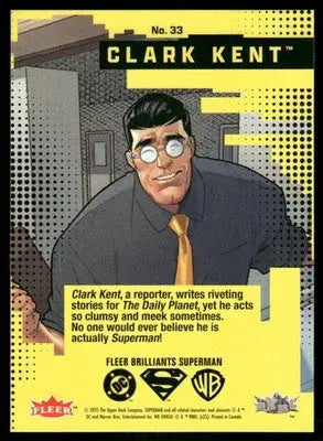 2025 Fleer Brilliants Superman Clark Kent #33 - DC Card Single