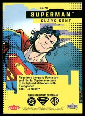 2025 Fleer Brilliants Superman Clark Kent Superman #70 - DC Card Single