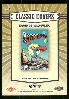 2025 Fleer Brilliants Superman Classic Covers Superman Classic Covers #CC-3 - DC Card Single