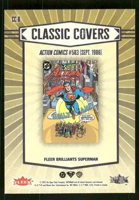 2025 Fleer Brilliants Superman Classic Covers Superman Classic Covers #CC-8 - DC Card Single