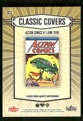 2025 Fleer Brilliants Superman Classic Covers Superman Insert #CC-1 - DC Card Single