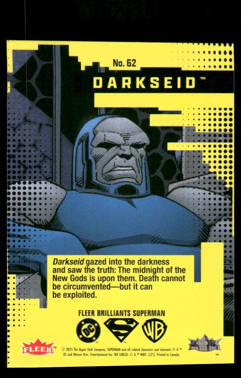2025 Fleer Brilliants Superman Darkseid #62 - DC Card Single