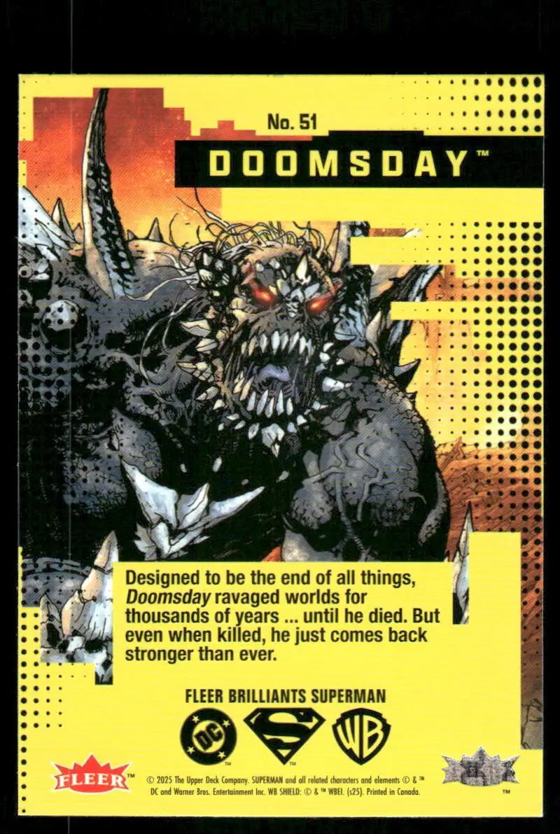 2025 Fleer Brilliants Superman Doomsday #51 - DC Card Single