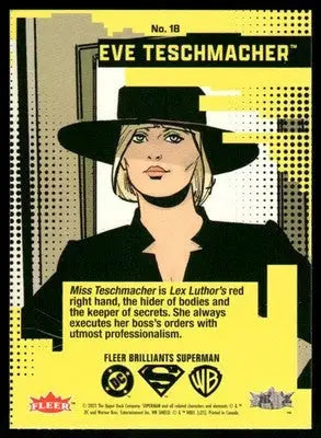 2025 Fleer Brilliants Superman Eve Teschmacher #18 - DC Card Single
