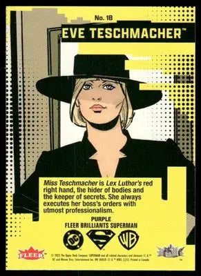 2025 Fleer Brilliants Superman Eve Teschmacher Purple #18 - DC Card Single