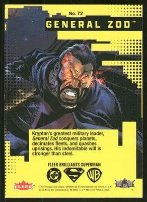 2025 Fleer Brilliants Superman General Zod #72 - DC Card Single