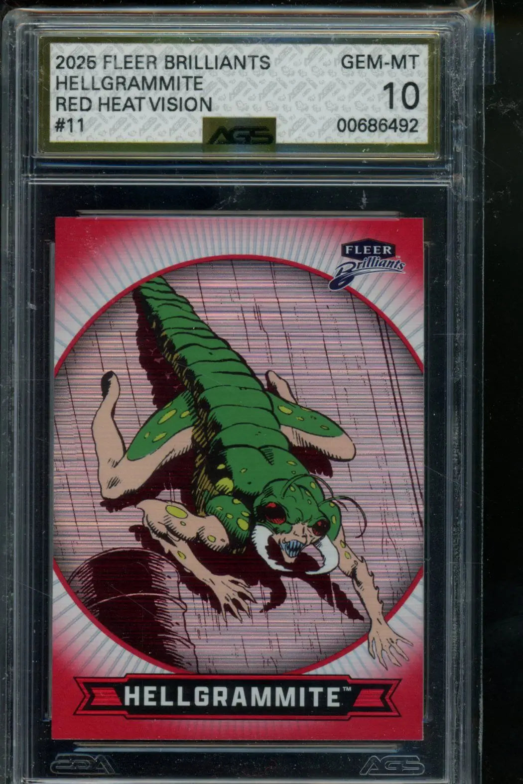 2025 Fleer Brilliants Superman Hellgrammite Red Heat 0684/1938 #11 AGS 10 - Other