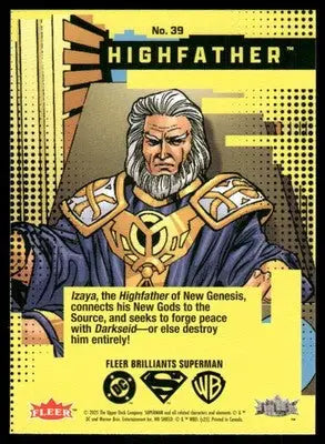 2025 Fleer Brilliants Superman Highfather #39 - DC Card Single