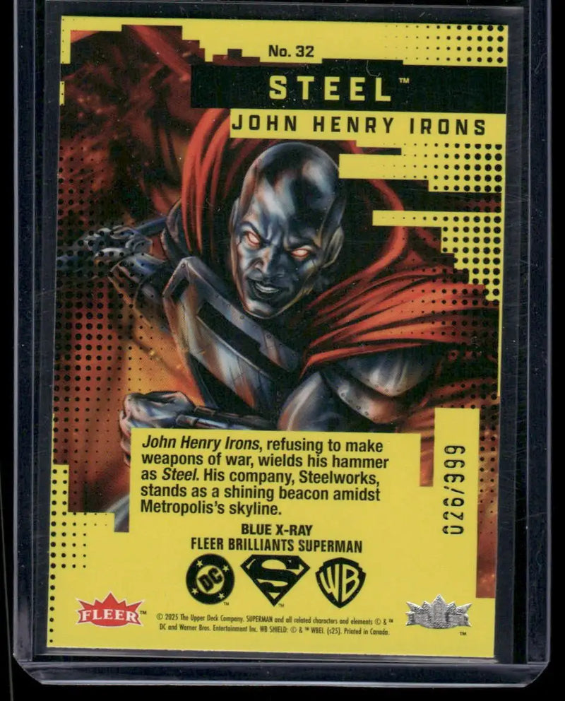 2025 Fleer Brilliants Superman John Henry Irons Steel 026/999 #32 - DC Card Single