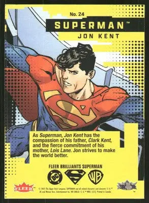 2025 Fleer Brilliants Superman Jon Kent Superman #24 - DC Card Single