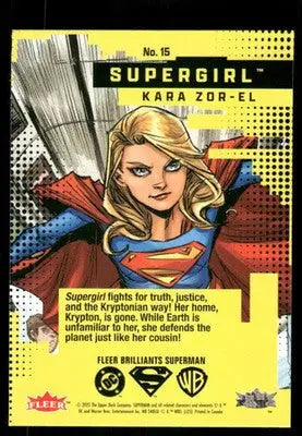 2025 Fleer Brilliants Superman Kara Zor-El Supergirl #15 - DC Card Single