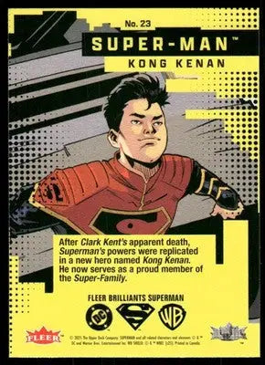 2025 Fleer Brilliants Superman Kong Kenan #23 - DC Card Single