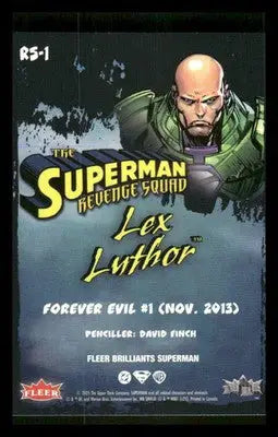 2025 Fleer Brilliants Superman Lex Luthor The Superman Revenge Squad #RS-1 - DC Card Single