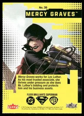 2025 Fleer Brilliants Superman Mercy Graves #36 - DC Card Single