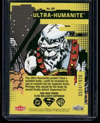 2025 Fleer Brilliants Superman Red Heat Vision Ultra-Humanite 0524/1938 #89 - DC Card Single