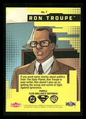 2025 Fleer Brilliants Superman Ron Troupe Purple #7 - DC Card Single