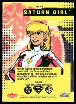 2025 Fleer Brilliants Superman Saturn Girl Purple #48 - Non-Sports Card Single
