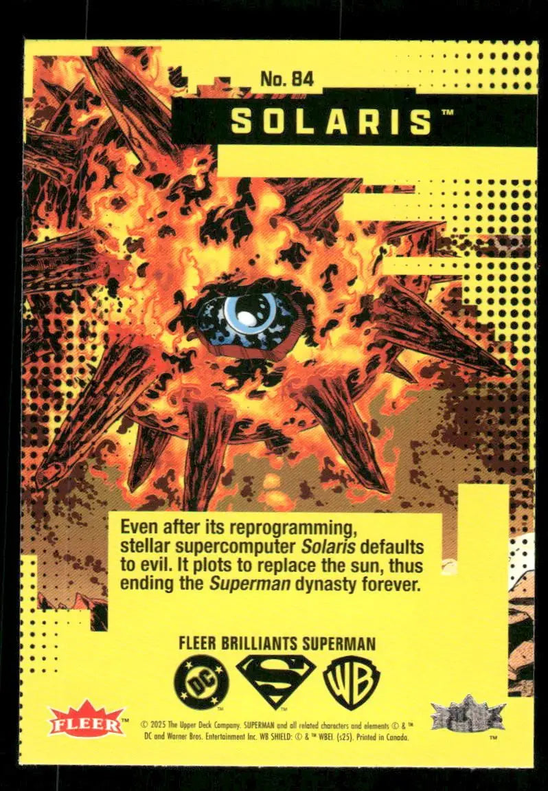 2025 Fleer Brilliants Superman Solaris #84 - DC Card Single