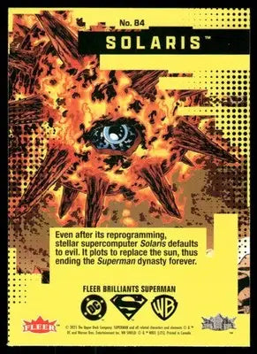 2025 Fleer Brilliants Superman Solaris #B4 - Non-Sports Card Single