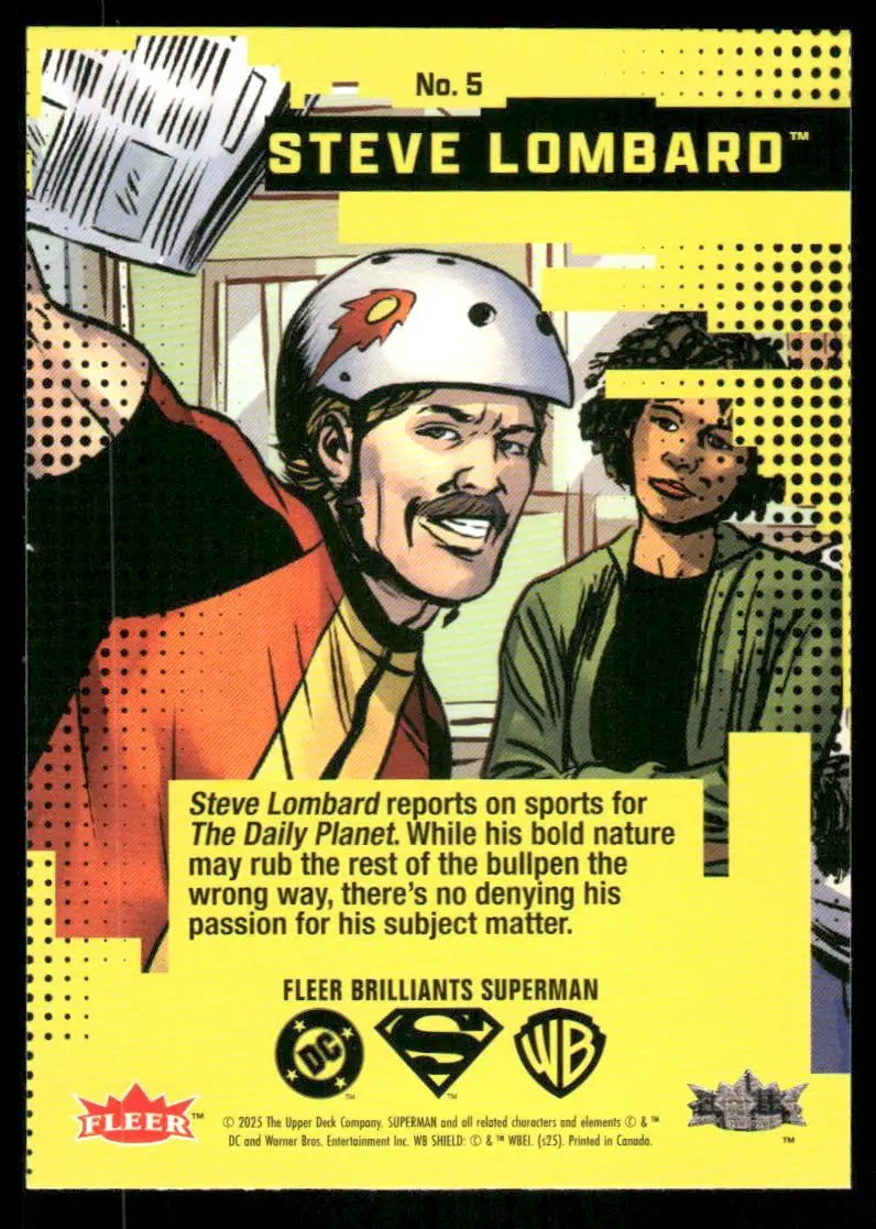 2025 Fleer Brilliants Superman Steve Lombard #5 - DC Card Single