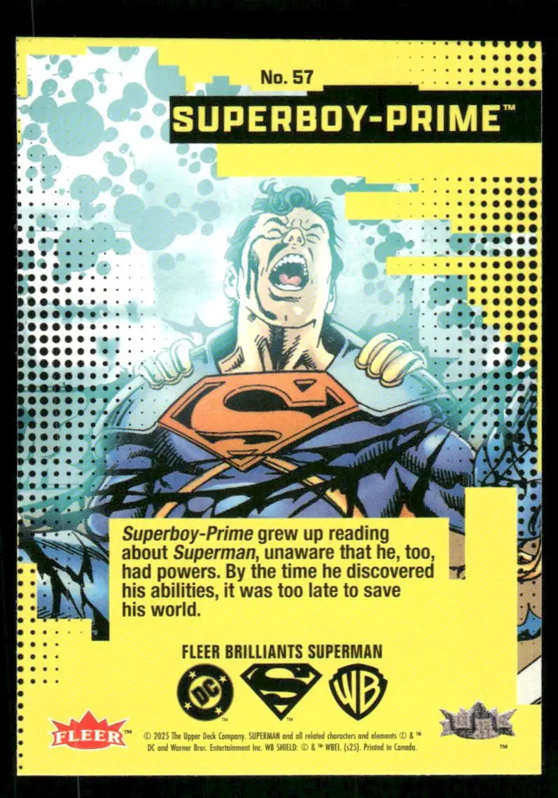 2025 Fleer Brilliants Superman Superboy-Prime #57 - DC Card Single