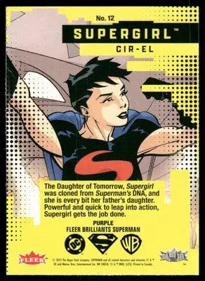 2025 Fleer Brilliants Superman Supergirl (Cir-El) Purple #12 - DC Card Single