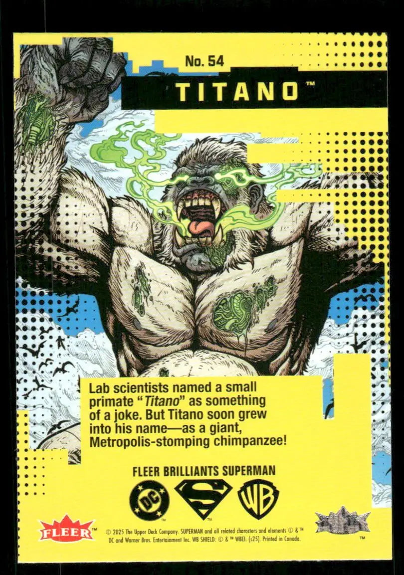 2025 Fleer Brilliants Superman Titano #54 - DC Card Single