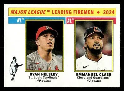 2025 Heritage #205 Leading Firemen (Emmanuel Clase / Ryan Helsley) - Baseball Card Single