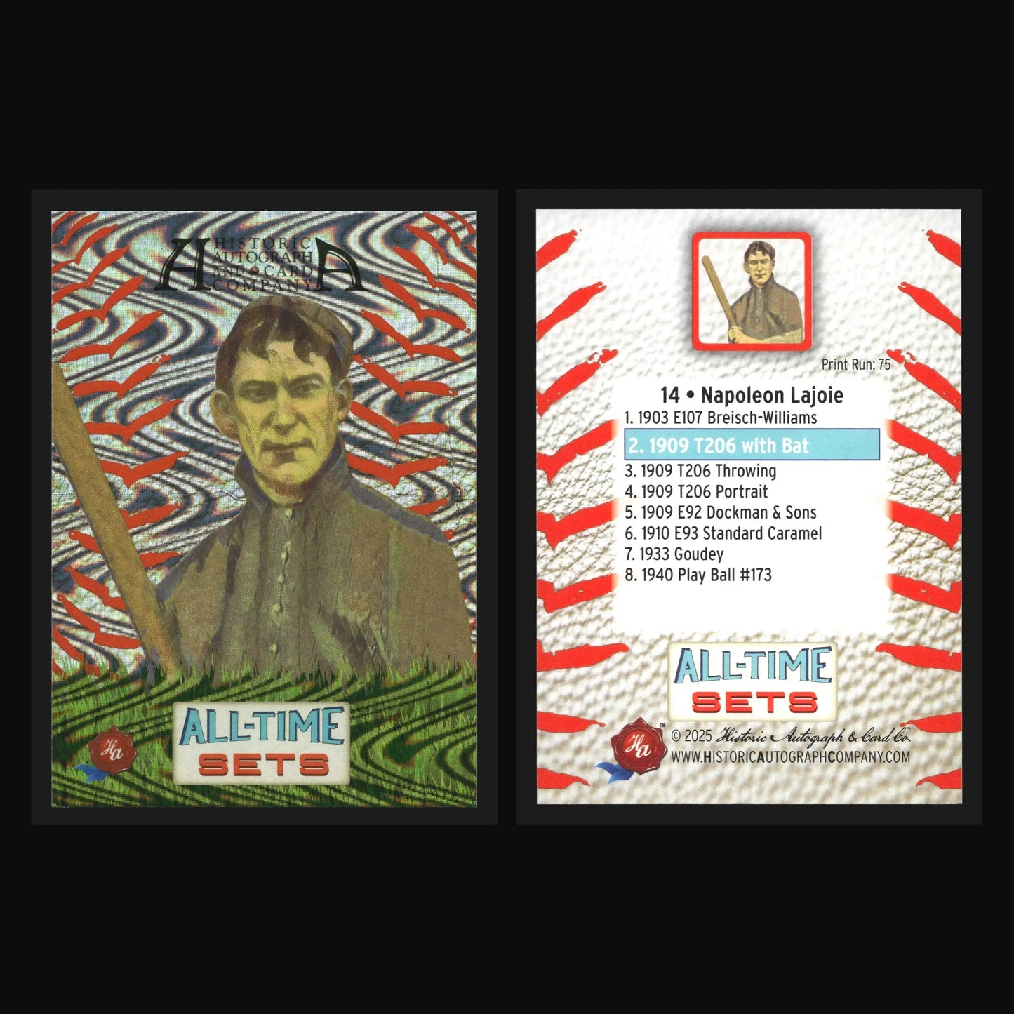 2025 Historic Autographs All-Time Sets #14 Napoleon Lajoie /75 HOF