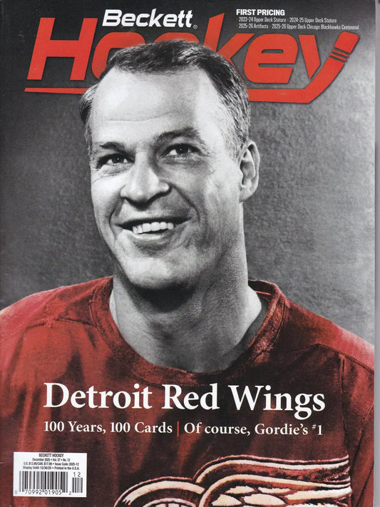 2025 Hockey Beckett Monthly Price Guide Vol 37 No 12 Gordie Howe