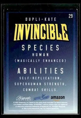 2025 Keepsake Invincible Season 1 Dupli-Kate #29 - Other
