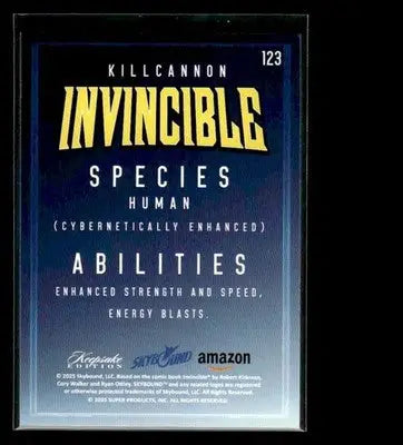 2025 Keepsake Invincible Season 1 Killcannon #123 - Other