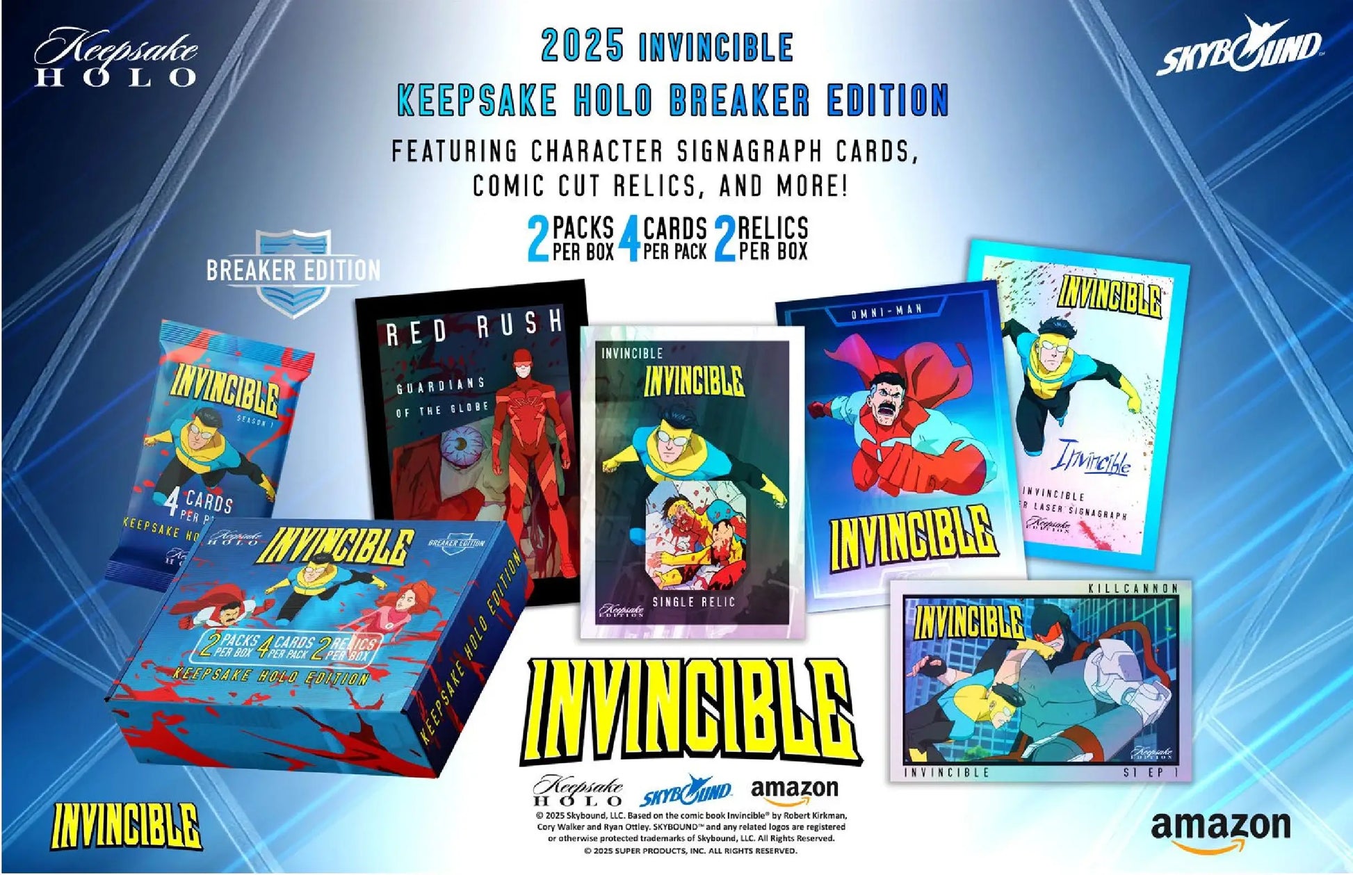 2025 Keepsake Invincible Season 1 Premiere Holo Breaker Edition Box - Entertainment Card Box