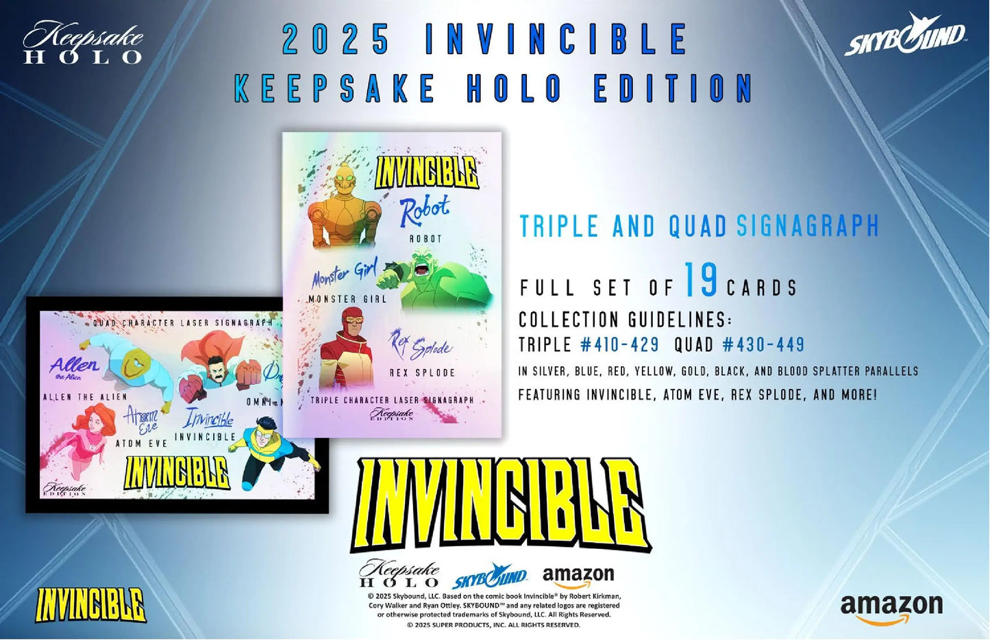 2025 Keepsake Invincible Season 1 Premiere Holo Breaker Edition Box - Entertainment Card Box