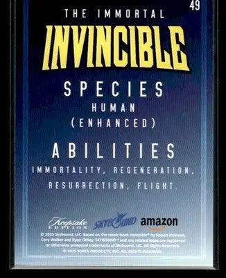 2025 Keepsake Invincible Season 1 The Immortal #49 - Other