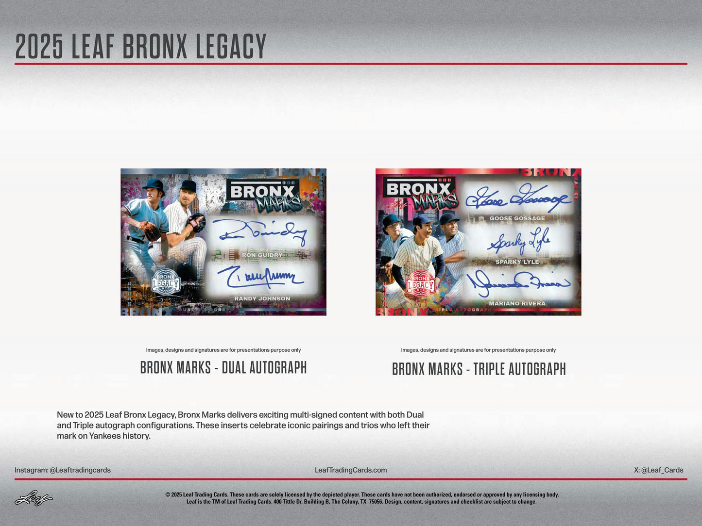 2025 Leaf Bronx Legacy Baseball Hobby Box | Columbia Sports Cards