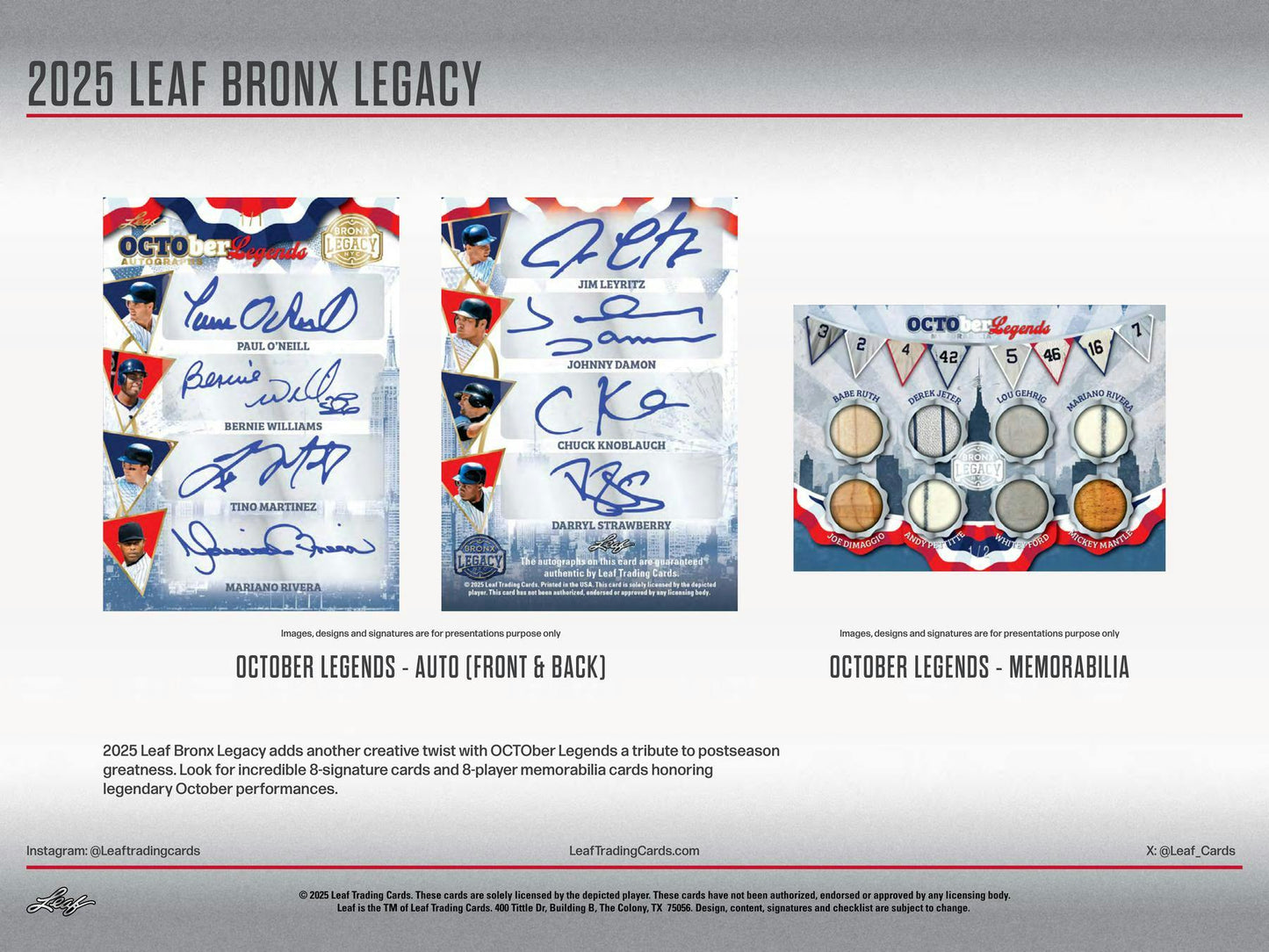 2025 Leaf Bronx Legacy Baseball Hobby Box | Columbia Sports Cards