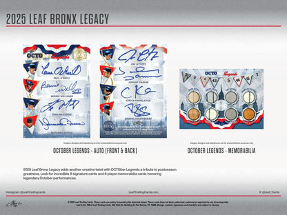 2025 Leaf Bronx Legacy Baseball Hobby Box | Columbia Sports Cards