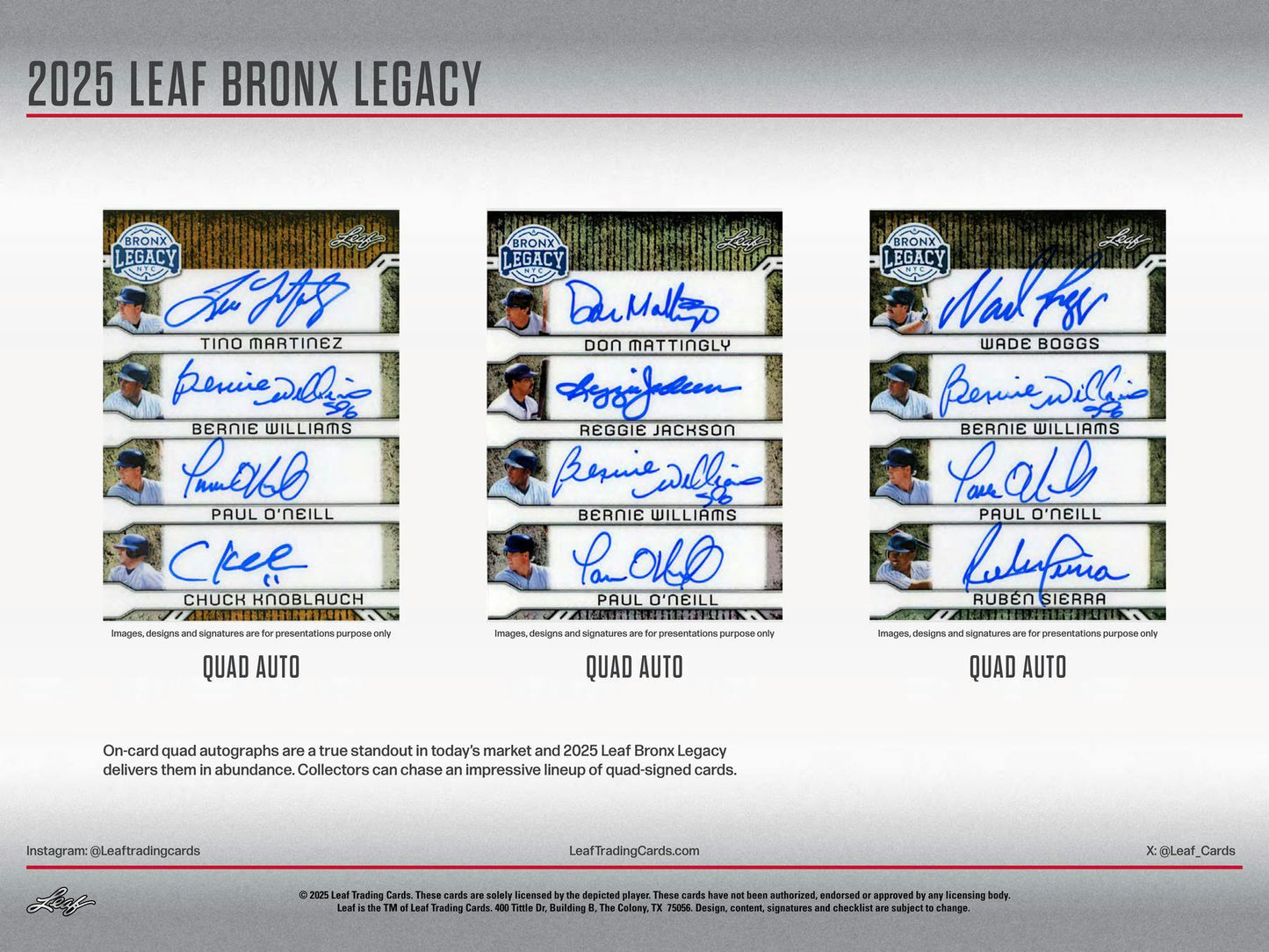 2025 Leaf Bronx Legacy Baseball Hobby Box | Columbia Sports Cards