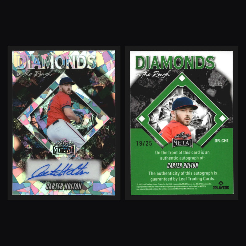 2025 Leaf Metal Diamonds in the Rough #DR-CH1 Carter Holton Crystal Auto /25