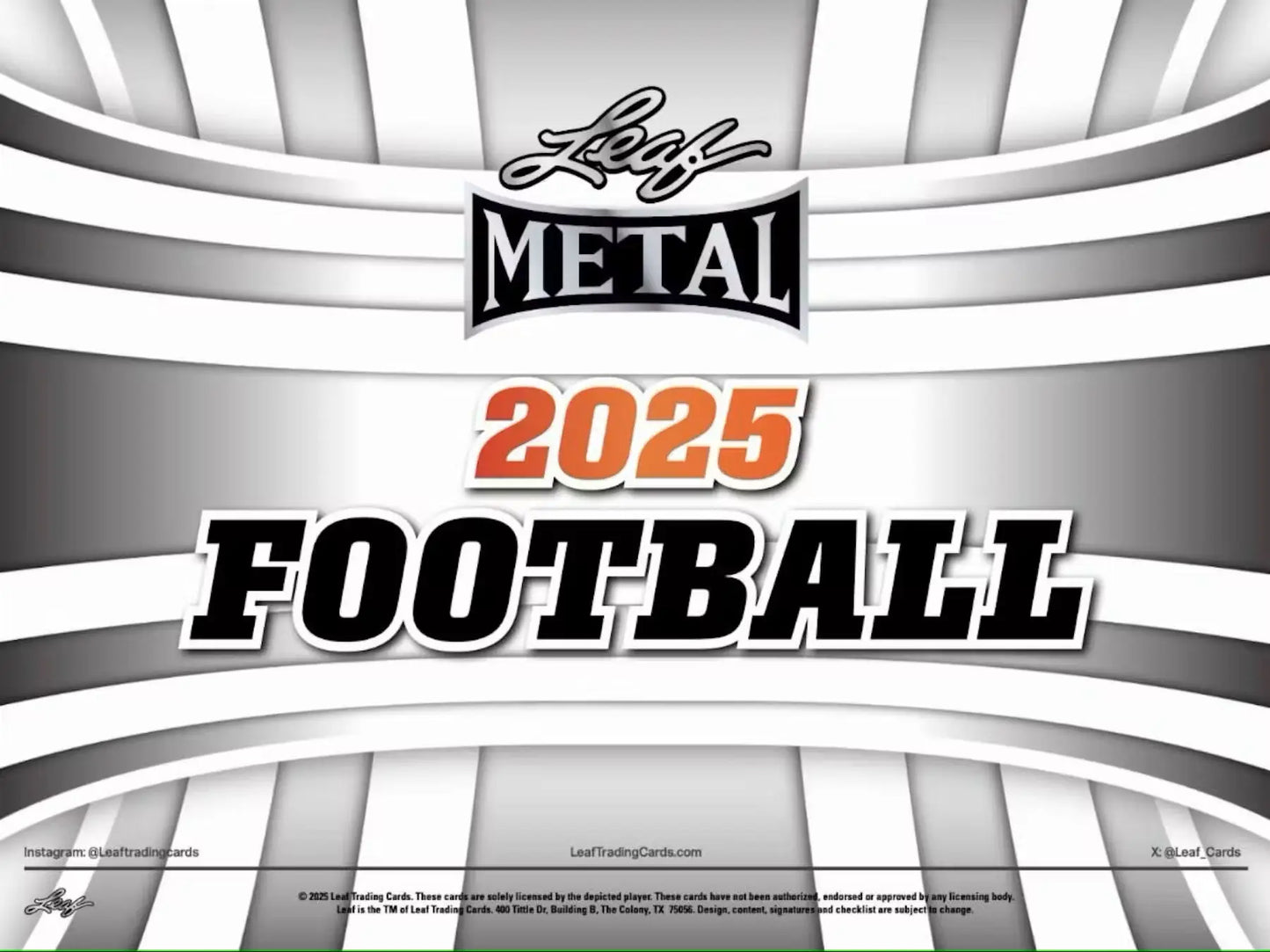 2025 Leaf Metal Football Hobby Jumbo Box - Sports Card Hobby Boxes