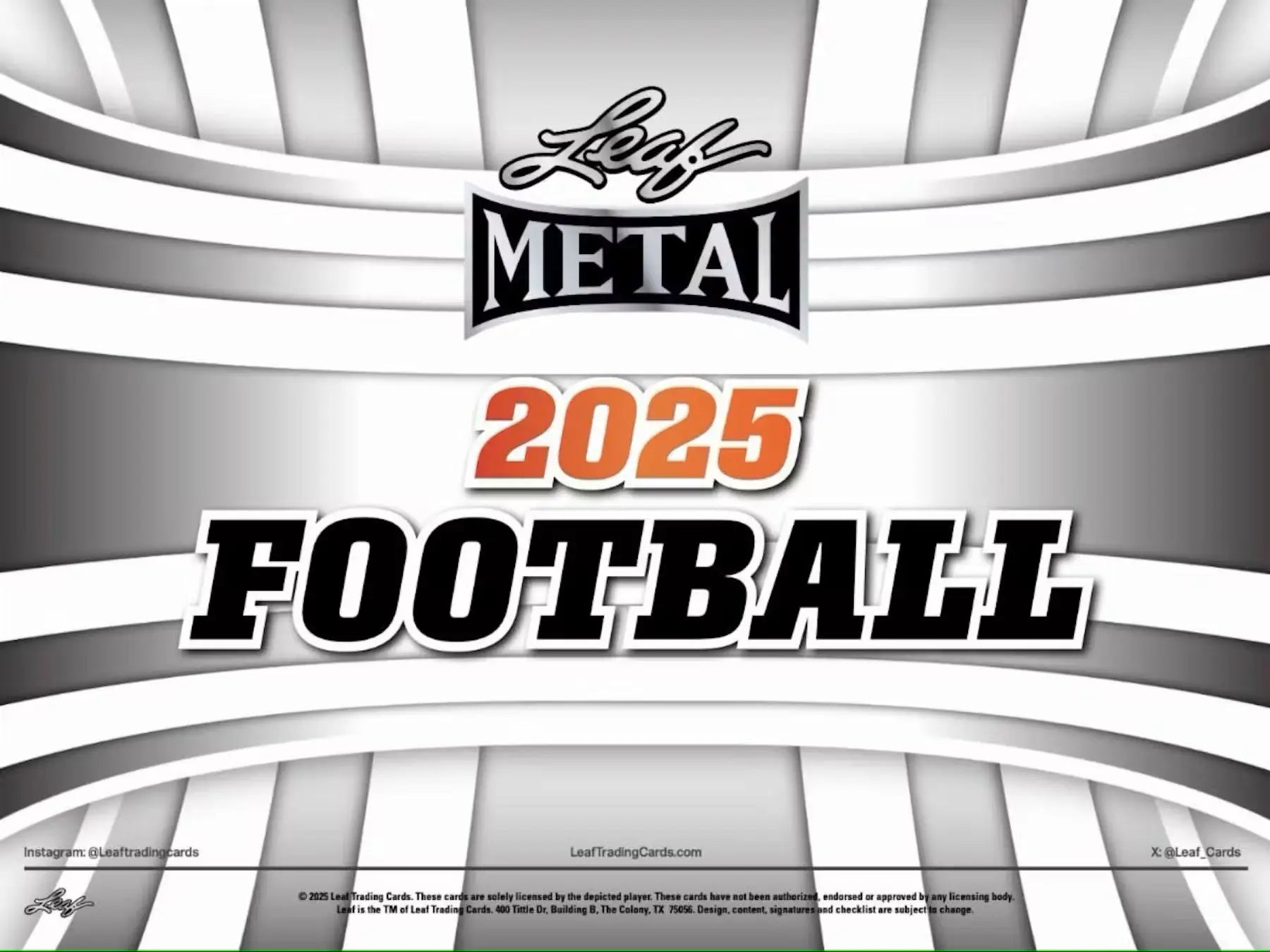 2025 Leaf Metal Football Hobby Jumbo Box - Sports Card Hobby Boxes