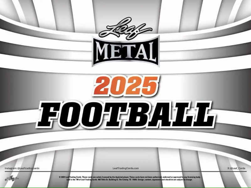 2025 Leaf Metal Football Hobby Jumbo Box - Sports Card Hobby Boxes