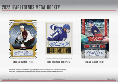 2025 Leaf Metal Legends Hockey Hobby Box - Sports Card Hobby Boxes