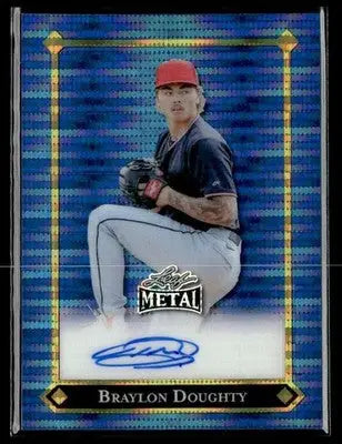 2025 Leaf Metal #LGR-BD1 Braylon Doughty 1992 Gold Leaf Rookies Pulsar Blue - Baseball Card Single