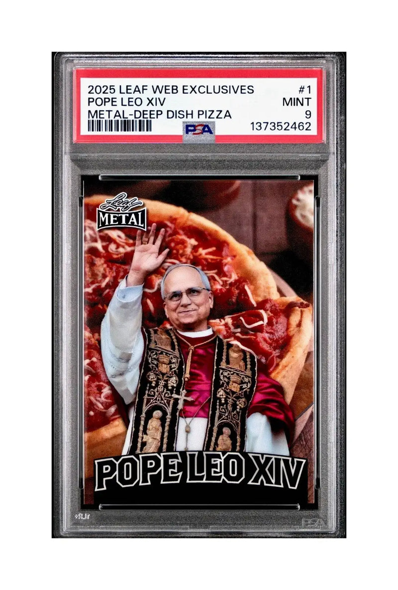 2025 Leaf Metal Pope Leo XIV 2/569 #1 Deep Dish Pizza Variant PSA 9 Mint - Other